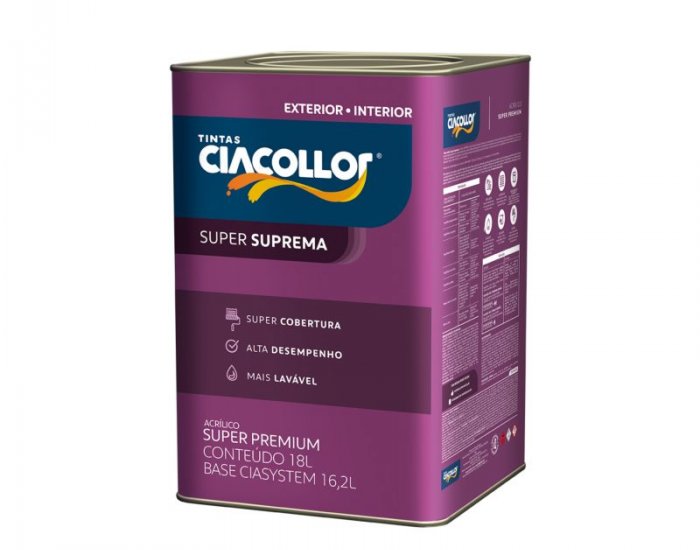  TINTA ACRÍLICA SUPREMA SUPER PREMIUM ACETINADO - CIACOLLOR